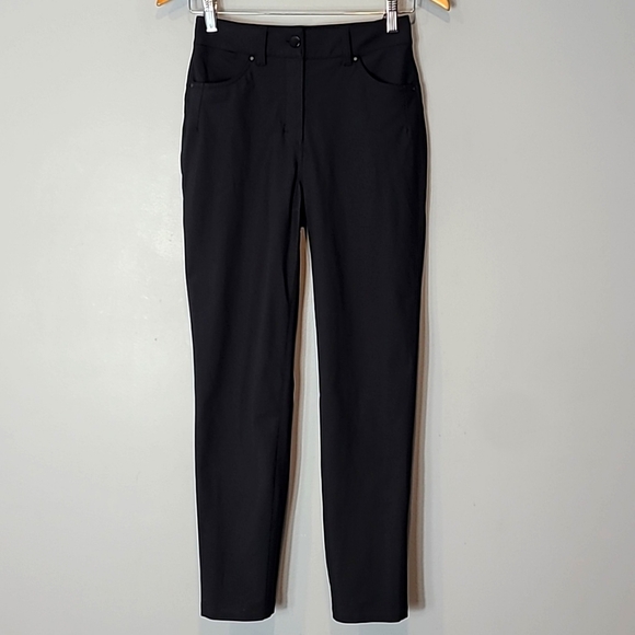 LULULEMON City Sleek 5 Pocket 7/8 Pant Black Sweat-Wicking Warpstreme Size 2 - Picture 1 of 7